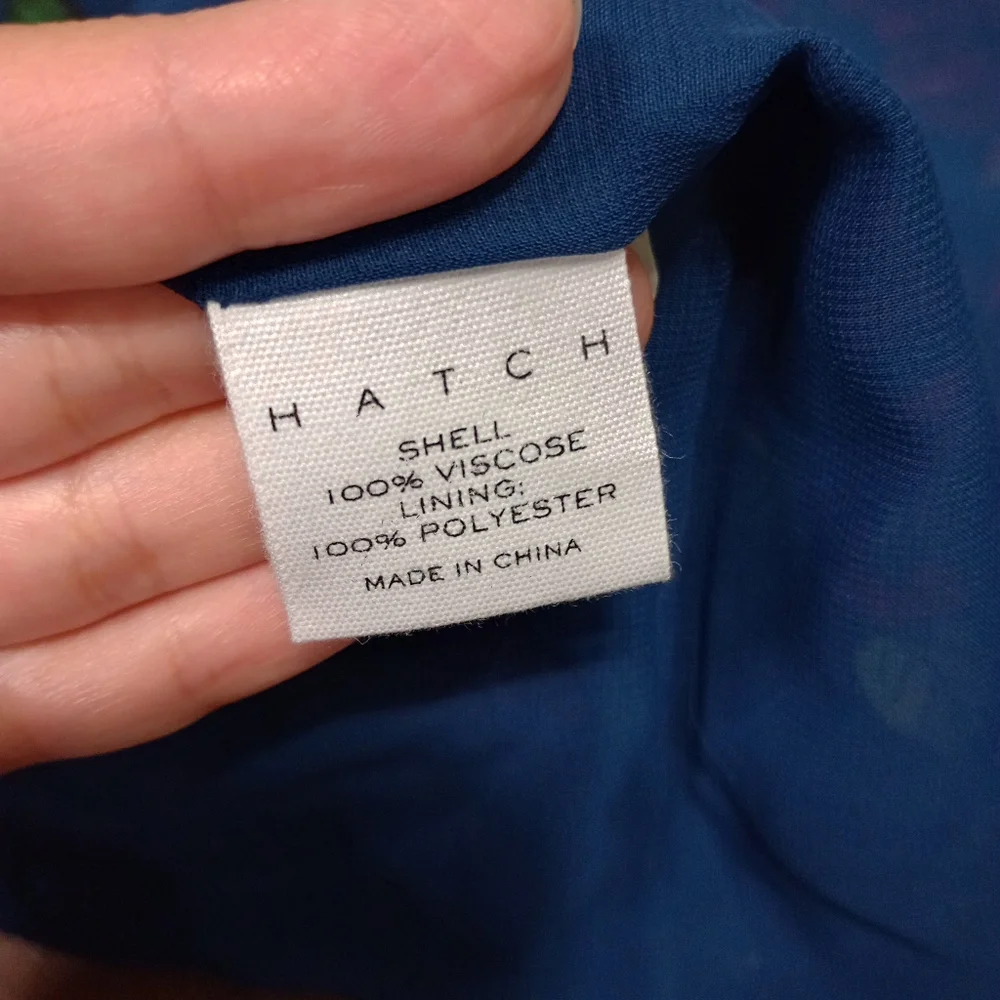 hatch the grace maternity dress in blue queen floral